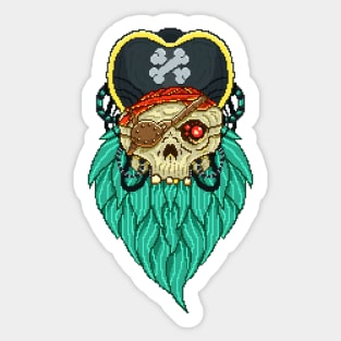 Pixel Pirate Sticker